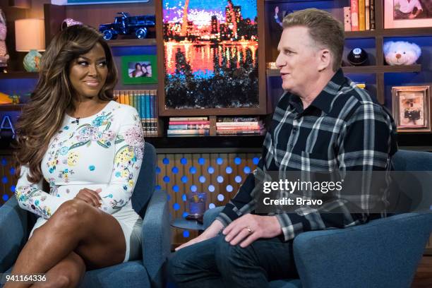 Pictured : Kenya Moore and Michael Rapaport --