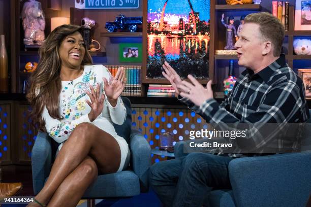 Pictured : Kenya Moore and Michael Rapaport --