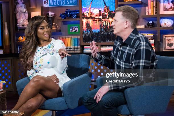 Pictured : Kenya Moore and Michael Rapaport --