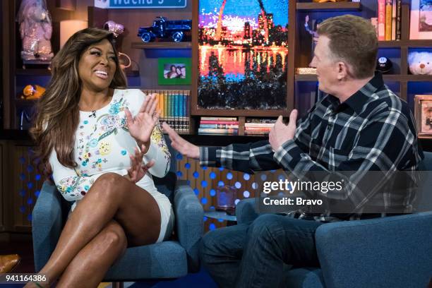 Pictured : Kenya Moore and Michael Rapaport --