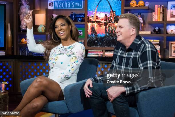 Pictured : Kenya Moore and Michael Rapaport --