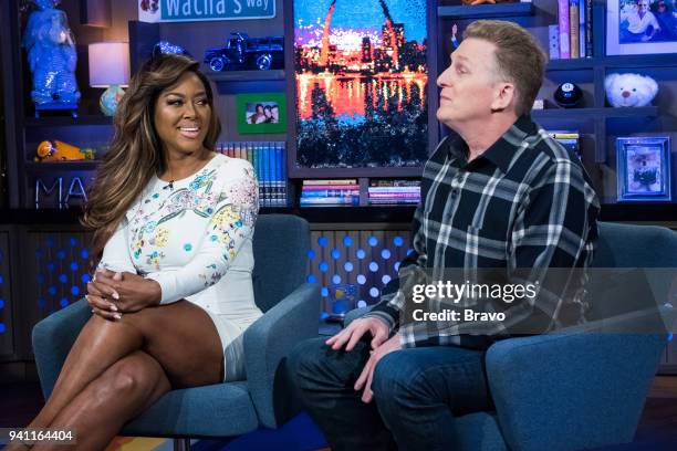 Pictured : Kenya Moore and Michael Rapaport --