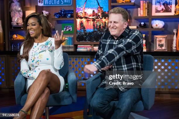 Pictured : Kenya Moore and Michael Rapaport --