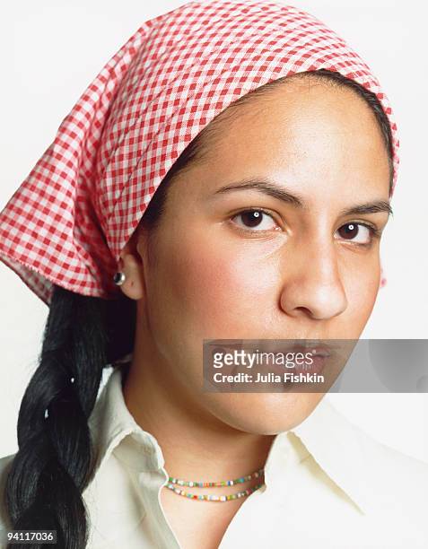 woman with a head scarf - fishkin stock pictures, royalty-free photos & images