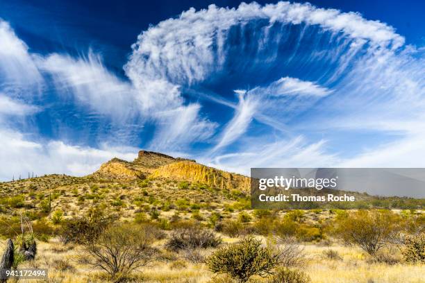 dramatic clouds over the arizona desert - scottsdale arizona stock pictures, royalty-free photos & images