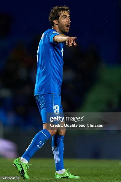 Mathieu Flamini of Getafe reacts during the La Liga match between Getafe and Real Betis at Coliseum Alfonso Perez on April 2, 2018 in Getafe, Spain.