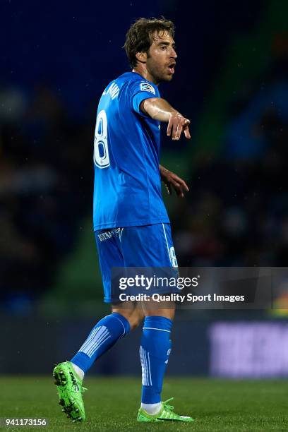 Mathieu Flamini of Getafe reacts during the La Liga match between Getafe and Real Betis at Coliseum Alfonso Perez on April 2, 2018 in Getafe, Spain.