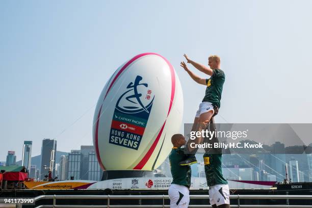 Exploding Rugby Ball Larger Than Life Inflatable Rugby Ball Make Full Blown Splash In ...