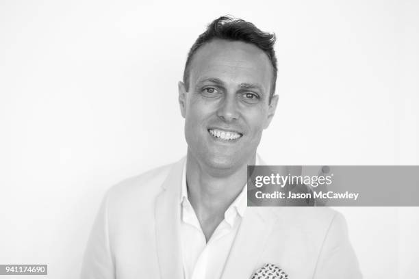 Former Australian athlete Matt Shirvington poses at the Longines Records Club Opening ahead of the 2018 Gold Coast Commonwealth Games on April 3,...