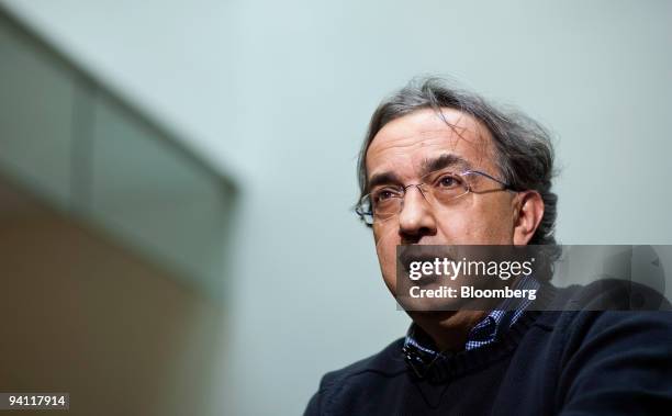 Sergio Marchionne, chief executive officer of Chrysler Group LLC and Fiat SpA, speaks during an interview in Washington, D.C., U.S., on Monday, Dec....