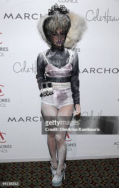 Lady Gaga attends the 13th Annual 2009 ACE Awards presented by the Accessories Council at Cipriani 42nd Street on November 2, 2009 in New York City.