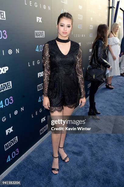 Amber Midthunder attends the premiere of FX's 'Legion' Season 2 at DGA Theater on April 2, 2018 in Los Angeles, California.