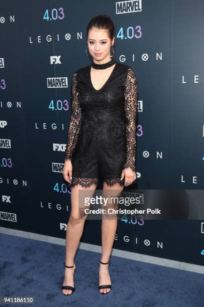 Amber Midthunder attends the premiere of FX's 'Legion' Season 2 at DGA Theater on April 2, 2018 in Los Angeles, California.