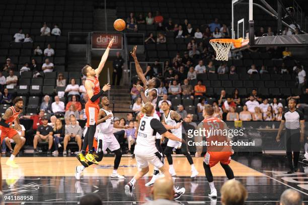 Hunter of the Rio Grande Valley Vipers shoots the ball against the Austin Spurs during the Western Conference Semifinals of the NBA G-League Playoffs...