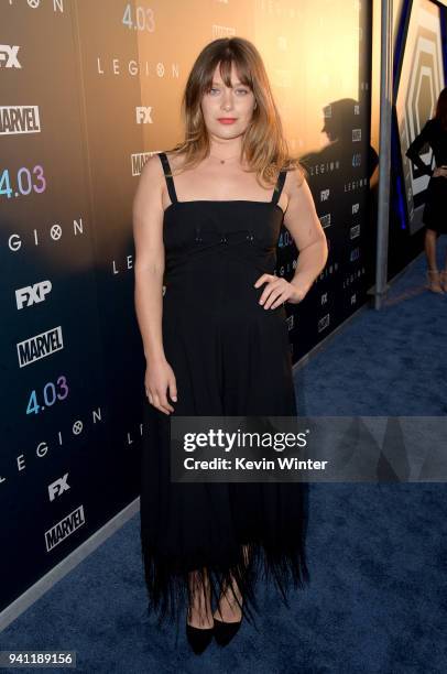 Rachel Keller attends the premiere of FX's 'Legion' Season 2 at DGA Theater on April 2, 2018 in Los Angeles, California.