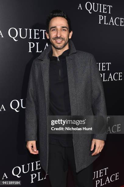 Amir Arison attends the Paramount Pictures New York Premiere of A Quiet Place at AMC Lincoln Square theater on April 2, 2018 in New York, New York.