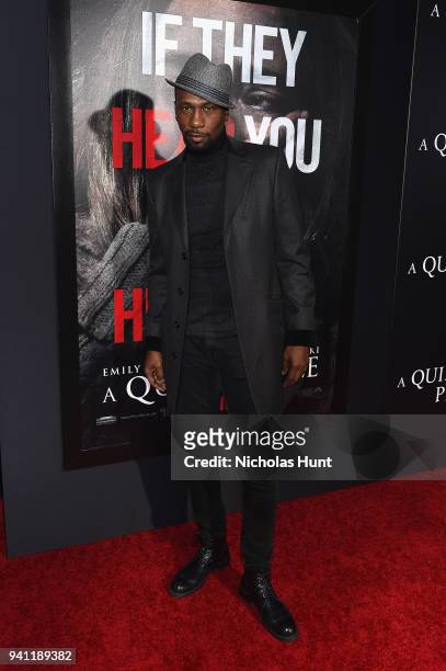 Leon Robinson attends the Paramount Pictures New York Premiere of A Quiet Place at AMC Lincoln Square theater on April 2, 2018 in New York, New...