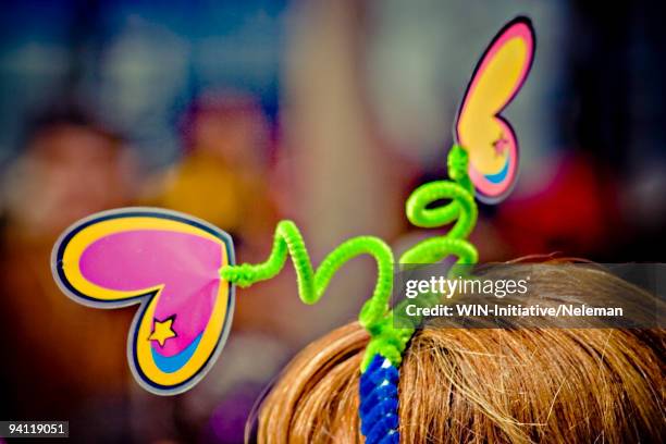 deely boppers on woman's head, mexico city, mexico - deely bopper stock pictures, royalty-free photos & images