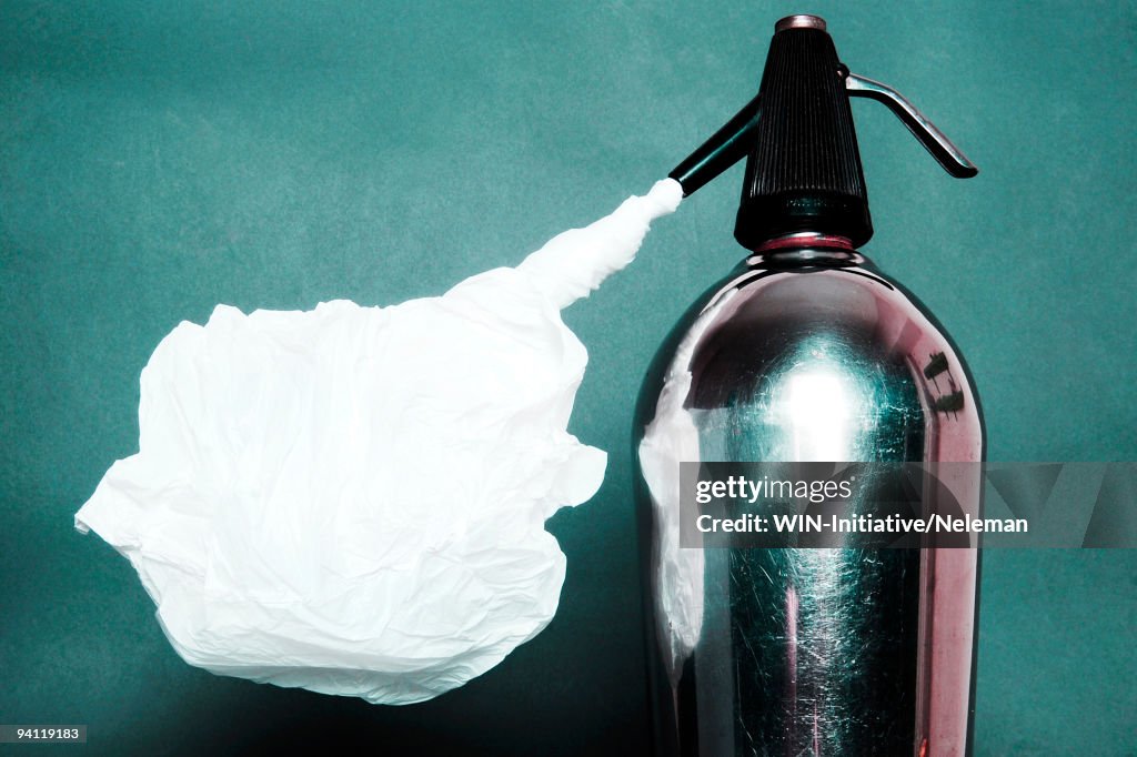 Siphon throwing plastic milk