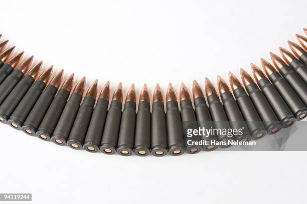 close-up of bullets - munition stock pictures, royalty-free photos & images