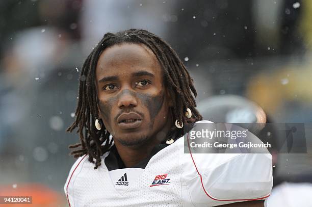 Wide receiver Mardy Gilyard of the University of Cincinnati Bearcats looks on from the field before a Big East college football game against the...