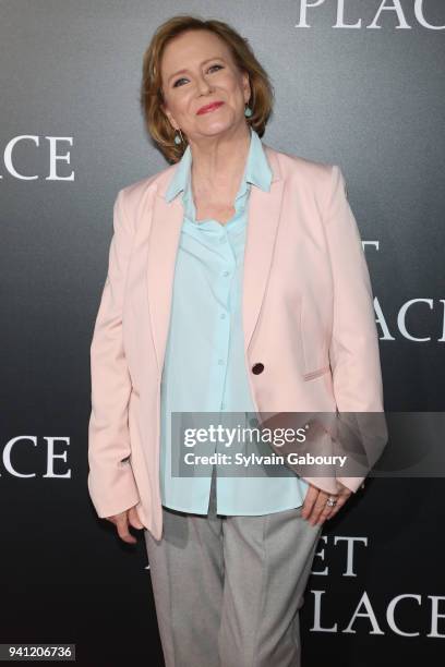 Eve Plumb attends New York Premiere of "A Quiet Place" on April 2, 2018 in New York City.