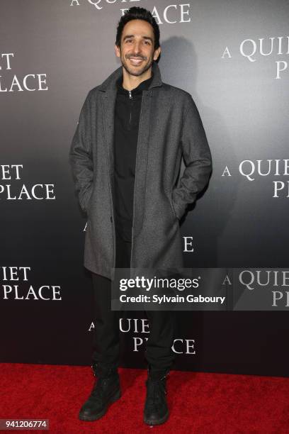 Amir Arison attends New York Premiere of "A Quiet Place" on April 2, 2018 in New York City.