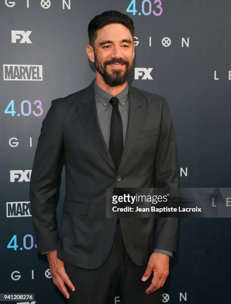 Clayton Cardenas attends the premiere of FX's 'Legion' Season 2 at DGA Theater on April 2, 2018 in Los Angeles, California.