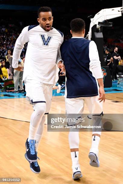 Phil Booth of the Villanova Wildcats warms up prior to the 2018 NCAA Photos via Getty Images Men's Final Four National Championship game against the...