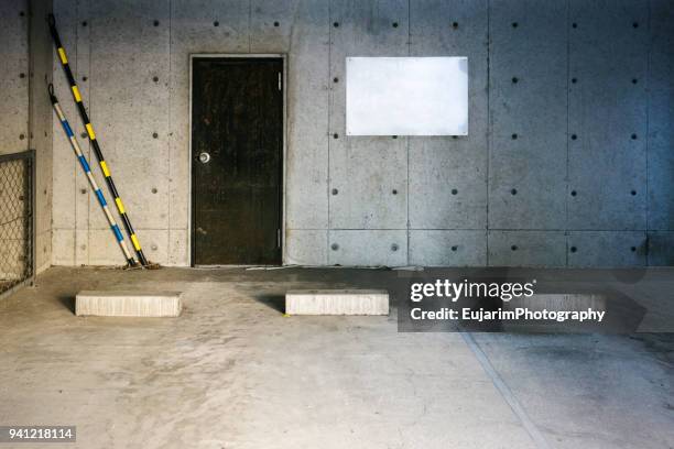 front view of building entrance door and parking lot - security screen stock pictures, royalty-free photos & images