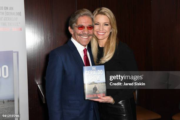 Geraldo Rivera and Ainsley Earhardt attend Sean Hannity & Friends celebrate the publication of "The Geraldo Show: A Memoir" by Geraldo Rivera at Del...