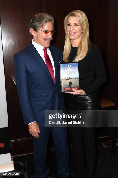 Geraldo Rivera and Ainsley Earhardt attend Sean Hannity & Friends celebrate the publication of "The Geraldo Show: A Memoir" by Geraldo Rivera at Del...