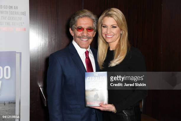 Geraldo Rivera and Ainsley Earhardt attend Sean Hannity & Friends celebrate the publication of "The Geraldo Show: A Memoir" by Geraldo Rivera at Del...