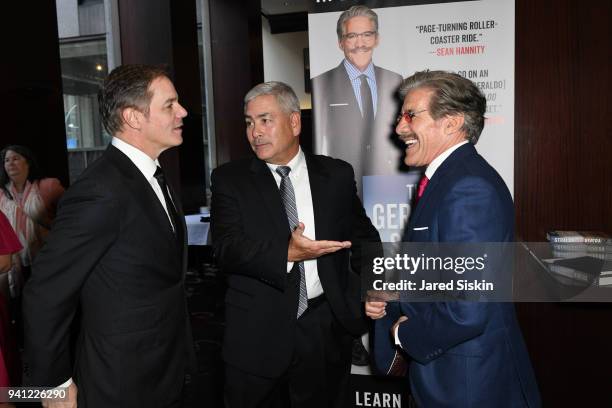 Bill Hemmer, General John F. Campbell and Geraldo Rivera attend Sean Hannity & Friends Celebrate the Publication of The Geraldo Show, A Memoir By...