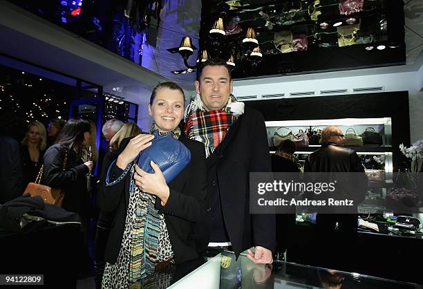 Designer Michael Michalsky and actress Anne-Sophie Briest attend the pre-Christmas reception at MCM store on December 7, 2009 in Berlin, Germany.