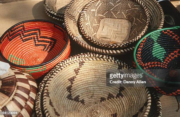 traditional woven baskets, zimbabwe - african woven baskets stock pictures, royalty-free photos & images