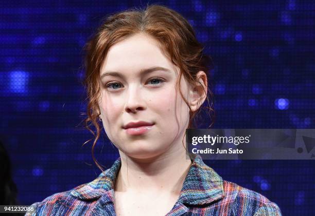 Mina Sundwall attends the 'Lost In Space' premier event at Omotesando Hills on April 3, 2018 in Tokyo, Japan.