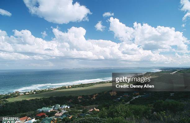 aerial view of mossel bay, western cape province, south africa - mossel bay stock pictures, royalty-free photos & images