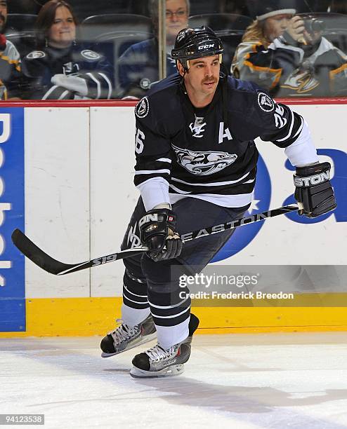 Steve Sullivan of the Nashville Predators skates against the Minnesota Wild at the Sommet Center on December 5, 2009 in Nashville, Tennessee.