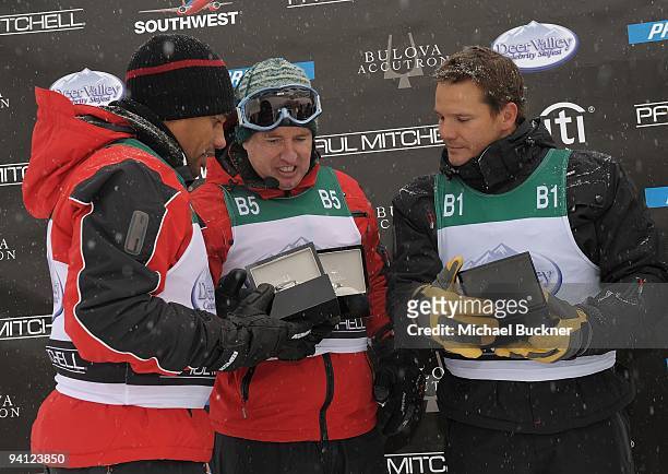 Actor Hill Harper, Chris Kennedy and actor Dylan Bruno participate in Juma Entertainment's 18th Annual Deer Valley Celebrity Skifest benefiting the...