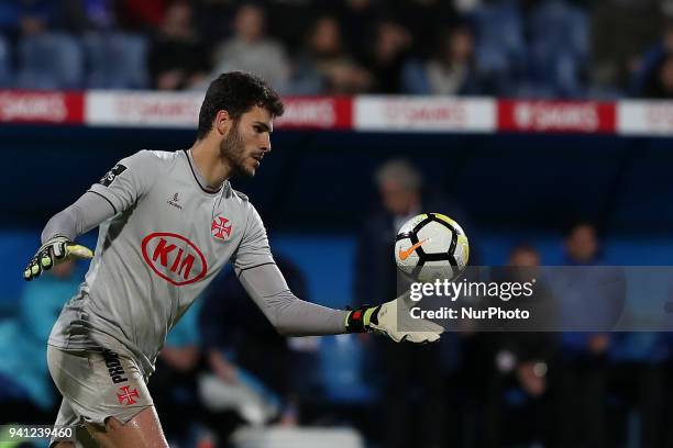 Belenenses's goalkeeper Andre Moreira in action during the Portuguese League football match Belenenses vs FC Porto at the Restelo stadium in Lisbon...