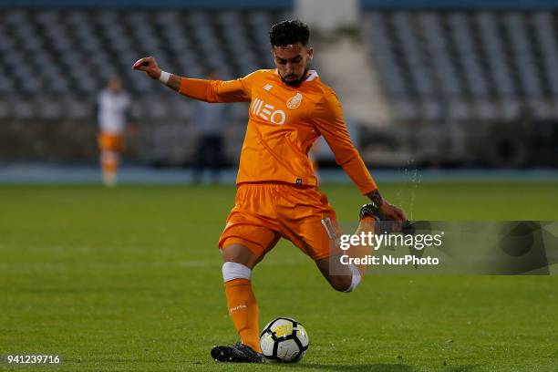 Porto Defender Alex Telles from Brazil during the Premier League 2017/18 match between CF Os Belenenses v FC Porto, at Estadio do Restelo in Lisbon...