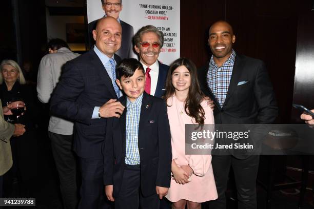 Arthur Aidala, Guest, Sol Liliana Rivera, Geraldo Rivera and Tiki Barber attend Sean Hannity & Friends Celebrate the Publication of The Geraldo Show,...