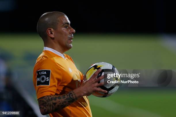 Porto Defender Maxi Pereira from Uruguay during the Premier League 2017/18 match between CF Os Belenenses v FC Porto, at Estadio do Restelo in Lisbon...