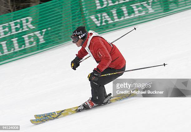 Skiier Robert F. Kennedy Jr. Competes in the Pro-Am Ski Race at Juma Entertainment's 18th Deer Valley Celebrity Skifest at on December 5, 2009 in...