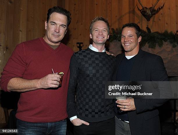 Actor Patrick Warburton, actor Neil Patrick Harris and actor Dylan Bruno attend the Waterkeepers Fundraiser dinner at Juma Entertainment's 18th Deer...