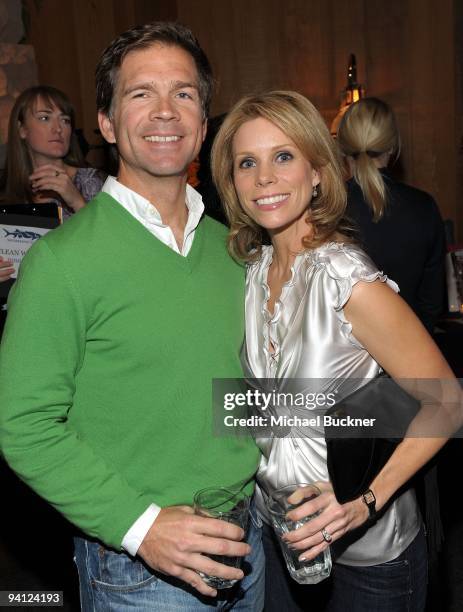 Paul Young and actress Cheryl Hines attend the Pro-Am Ski Race at Juma Entertainment's 18th Deer Valley Celebrity Skifest at on December 5, 2009 in...