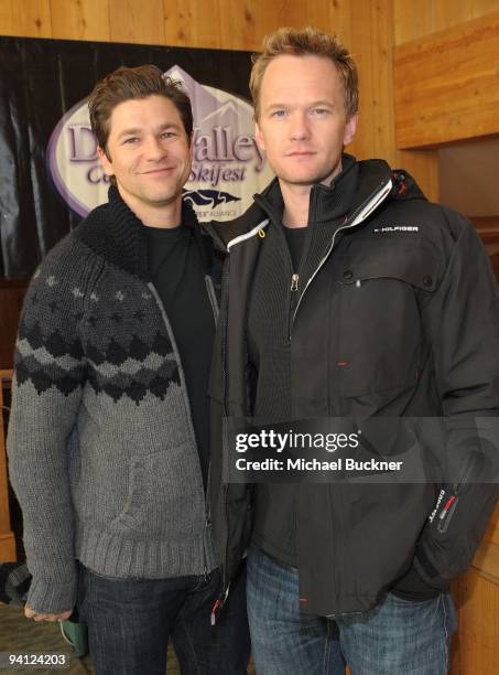 David Burtka and actor Neil Patrick Harris attend the Pro-Am Ski Race at Juma Entertainment's 18th Deer Valley Celebrity Skifest at on December 5,...