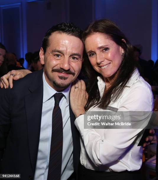 Max Casella and Julie Taymor attend the Stage Directors and Choreographers Foundation event honoring Julie Taymor with the Mr. Abbott Award at the...