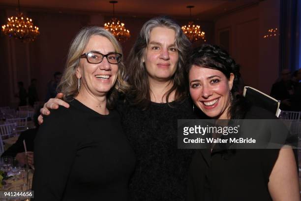Laura Penn, Pam McKinnon and Rachel Chavkin attend the Stage Directors and Choreographers Foundation event honoring Julie Taymor with the Mr. Abbott...